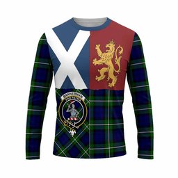 ScotsTee Shop Scottish Bannerman Crest Tartan T-shirt Lion Rampant Saltire Style