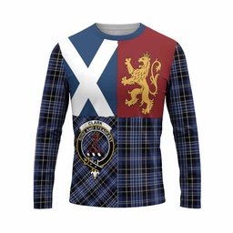 ScotsTee Shop Scottish Clark (Clarke) Crest Tartan T-shirt Lion Rampant Saltire Style