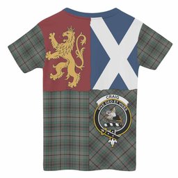 ScotsTee Shop Scottish Craig Crest Tartan T-shirt Lion Rampant Saltire Style