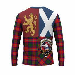 ScotsTee Shop Scottish Belshes (Belsches) Crest Tartan T-shirt Lion Rampant Saltire Style