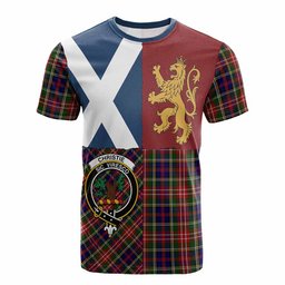 ScotsTee Shop Scottish Christie Crest Tartan T-shirt Lion Rampant Saltire Style