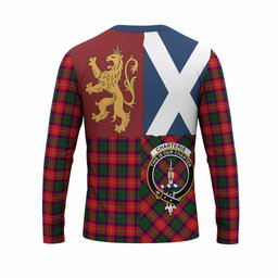 ScotsTee Shop Scottish Charteris Crest Tartan T-shirt Lion Rampant Saltire Style