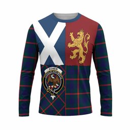 ScotsTee Shop Scottish Agnew Crest Tartan T-shirt Lion Rampant Saltire Style