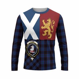 ScotsTee Shop Scottish Home (Hume) Crest Tartan T-shirt Lion Rampant Saltire Style