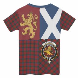 ScotsTee Shop Scottish Nicolson Crest Tartan T-shirt Lion Rampant Saltire Style
