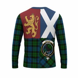 ScotsTee Shop Scottish MacKie (McKie) Crest Tartan T-shirt Lion Rampant Saltire Style