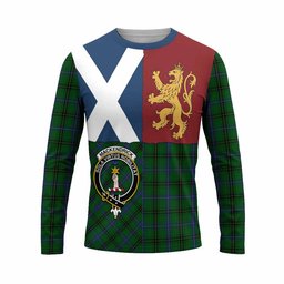 ScotsTee Shop Scottish MacKendrick (McKendrick) Crest Tartan T-shirt Lion Rampant Saltire Style