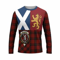 ScotsTee Shop Scottish MacQueen (McQueen) Crest Tartan T-shirt Lion Rampant Saltire Style