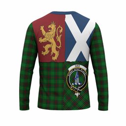 ScotsTee Shop Scottish Ged Crest Tartan T-shirt Lion Rampant Saltire Style