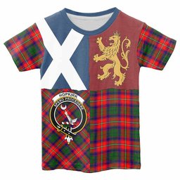 ScotsTee Shop Scottish Hopkirk Crest Tartan T-shirt Lion Rampant Saltire Style