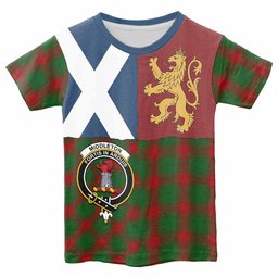ScotsTee Shop Scottish Middleton Crest Tartan T-shirt Lion Rampant Saltire Style