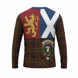 ScotsTee Shop Scottish MacMaster (McMaster) Crest Tartan T-shirt Lion Rampant Saltire Style