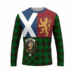 ScotsTee Shop Scottish Kirkaldy Crest Tartan T-shirt Lion Rampant Saltire Style