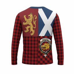 ScotsTee Shop Scottish MacIver (McIver) Crest Tartan T-shirt Lion Rampant Saltire Style