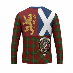 ScotsTee Shop Scottish Lennox Crest Tartan T-shirt Lion Rampant Saltire Style