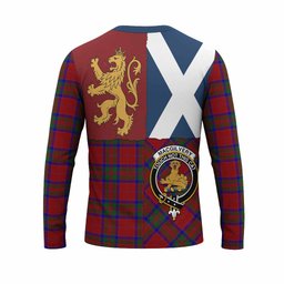 ScotsTee Shop Scottish MacGilvery (McGilvery) Crest Tartan T-shirt Lion Rampant Saltire Style