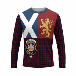 ScotsTee Shop Scottish MacLachlan (McLachlan) Crest Tartan T-shirt Lion Rampant Saltire Style