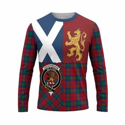 ScotsTee Shop Scottish Fotheringham (Fotheringhame) Crest Tartan T-shirt Lion Rampant Saltire Style
