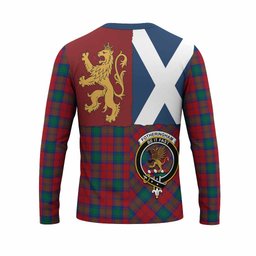 ScotsTee Shop Scottish Fotheringham (Fotheringhame) Crest Tartan T-shirt Lion Rampant Saltire Style
