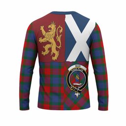 ScotsTee Shop Scottish Mar Crest Tartan T-shirt Lion Rampant Saltire Style