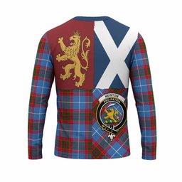 ScotsTee Shop Scottish Newton Crest Tartan T-shirt Lion Rampant Saltire Style