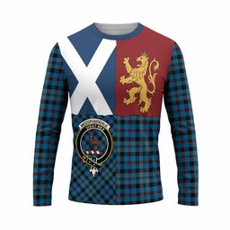 ScotsTee Shop Scottish MacCorquodale (McCorquodale) Crest Tartan T-shirt Lion Rampant Saltire Style