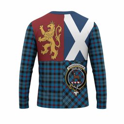 ScotsTee Shop Scottish MacCorquodale (McCorquodale) Crest Tartan T-shirt Lion Rampant Saltire Style