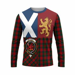 ScotsTee Shop Scottish MacDuff (McDuff) Crest Tartan T-shirt Lion Rampant Saltire Style