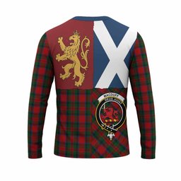 ScotsTee Shop Scottish MacDuff (McDuff) Crest Tartan T-shirt Lion Rampant Saltire Style