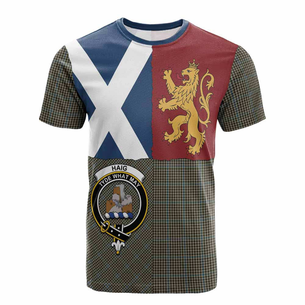 ScotsTee Shop Scottish Haig Crest Tartan T-shirt Lion Rampant Saltire Style