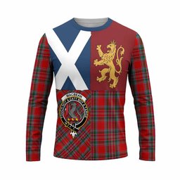 ScotsTee Shop Scottish MacBean (MacBain) Crest Tartan T-shirt Lion Rampant Saltire Style