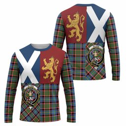 ScotsTee Shop Scottish Glass Crest Tartan T-shirt Lion Rampant Saltire Style