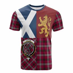 ScotsTee Shop Scottish Little Crest Tartan T-shirt Lion Rampant Saltire Style