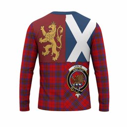 ScotsTee Shop Scottish Leslie Crest Tartan T-shirt Lion Rampant Saltire Style