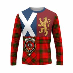 ScotsTee Shop Scottish Maxtone Crest Tartan T-shirt Lion Rampant Saltire Style