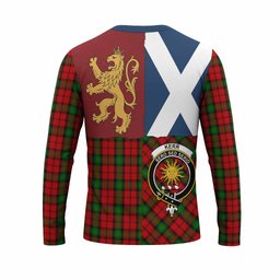 ScotsTee Shop Scottish Kerr Crest Tartan T-shirt Lion Rampant Saltire Style