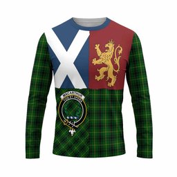 ScotsTee Shop Scottish MacArthur (McArthur) Crest Tartan T-shirt Lion Rampant Saltire Style