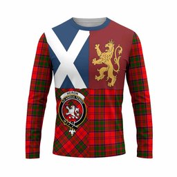 ScotsTee Shop Scottish Heron Crest Tartan T-shirt Lion Rampant Saltire Style