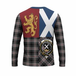 ScotsTee Shop Scottish Moffat Crest Tartan T-shirt Lion Rampant Saltire Style