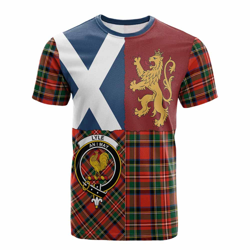 ScotsTee Shop Scottish Lyle Crest Tartan T-shirt Lion Rampant Saltire Style