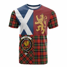 ScotsTee Shop Scottish Lyle Crest Tartan T-shirt Lion Rampant Saltire Style