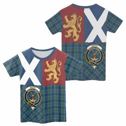 ScotsTee Shop Scottish Keith Crest Tartan T-shirt Lion Rampant Saltire Style