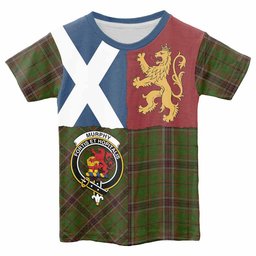 ScotsTee Shop Scottish Murphy Crest Tartan T-shirt Lion Rampant Saltire Style