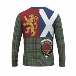 ScotsTee Shop Scottish Kelly Crest Tartan T-shirt Lion Rampant Saltire Style