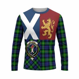 ScotsTee Shop Scottish Meldrum Crest Tartan T-shirt Lion Rampant Saltire Style