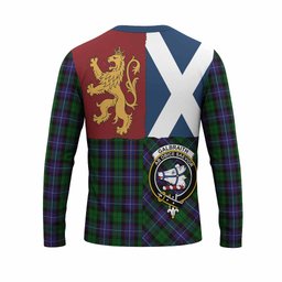 ScotsTee Shop Scottish Galbraith Crest Tartan T-shirt Lion Rampant Saltire Style