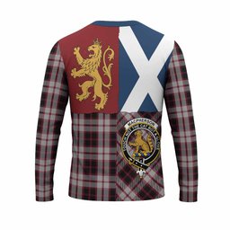 ScotsTee Shop Scottish MacPherson (McPherson) Crest Tartan T-shirt Lion Rampant Saltire Style