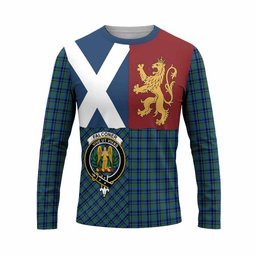 ScotsTee Shop Scottish Falconer Crest Tartan T-shirt Lion Rampant Saltire Style