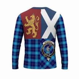 ScotsTee Shop Scottish McKerrell Crest Tartan T-shirt Lion Rampant Saltire Style