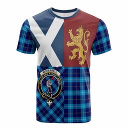 ScotsTee Shop Scottish McKerrell Crest Tartan T-shirt Lion Rampant Saltire Style